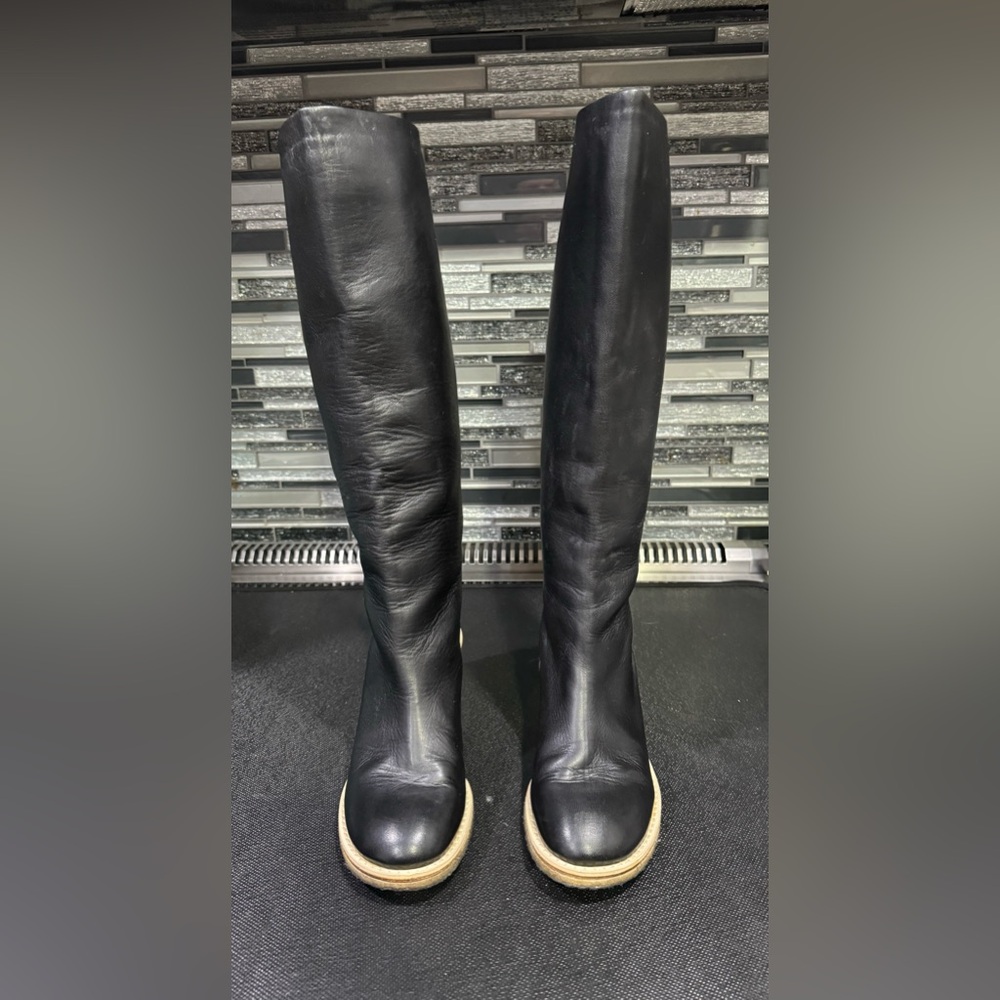 Chloe Knee Wedge Boots. Euro size 37.5. Preowned.